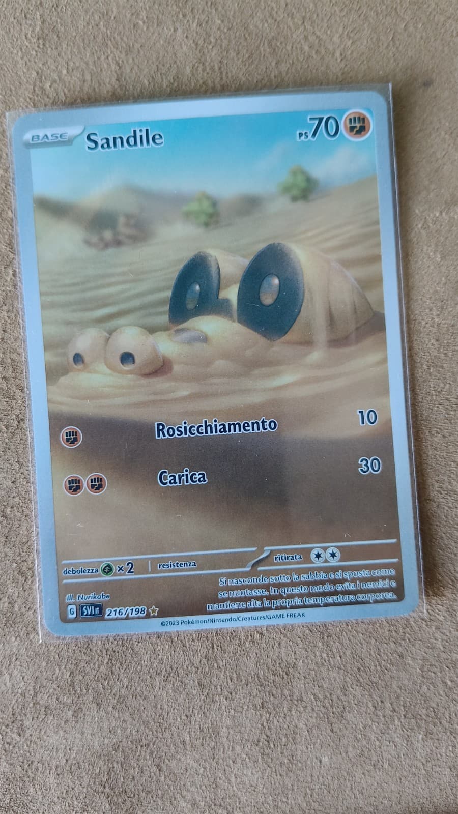 Sandile 216/198 | pokemon Scarlatto e Violetto ITA NM