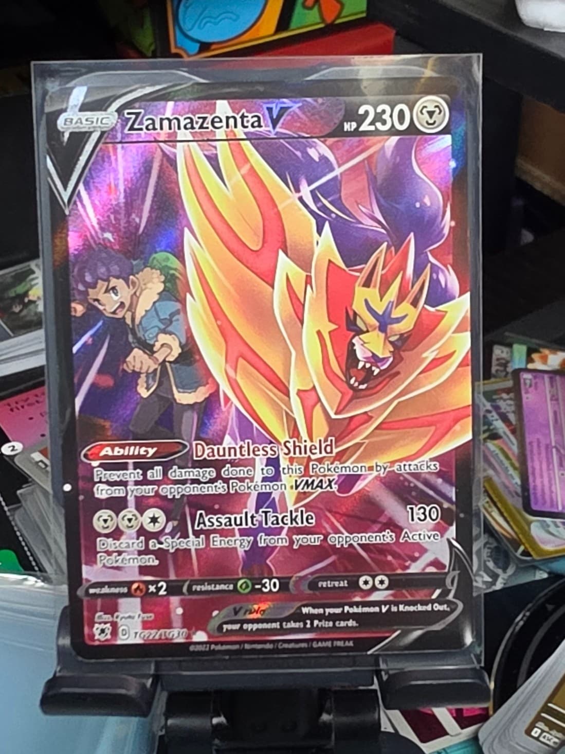 Zamazenta V TG22/TG30 Holo Ultra Rare Astral Radiance Trainer Gallery Pokemon NM