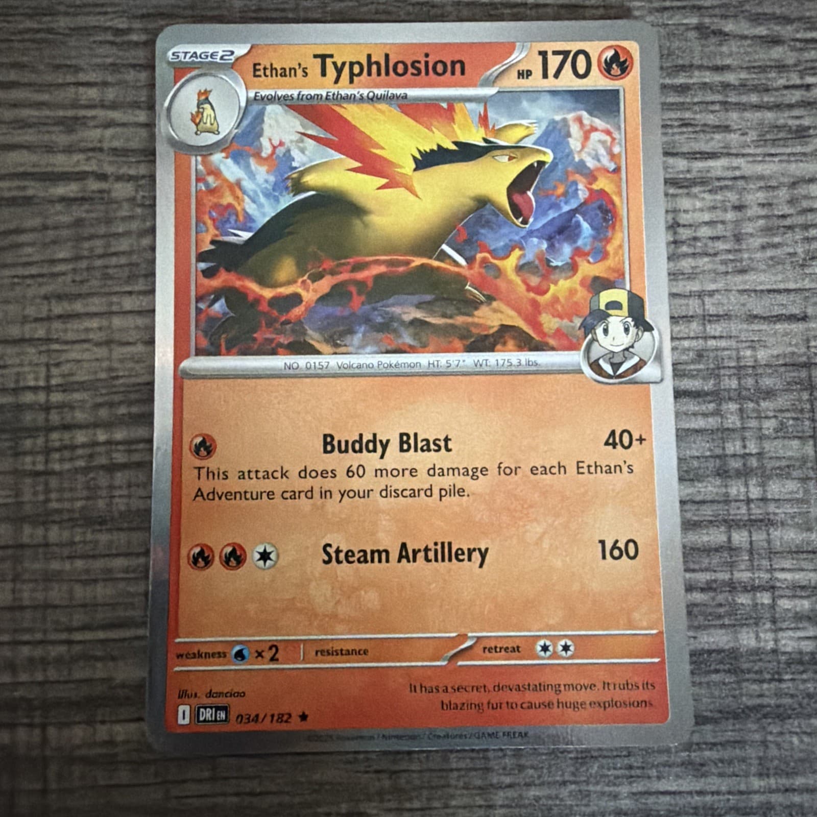 Pokemon Ethan's Typhlosion 34/182 Destined Rivals - Holo