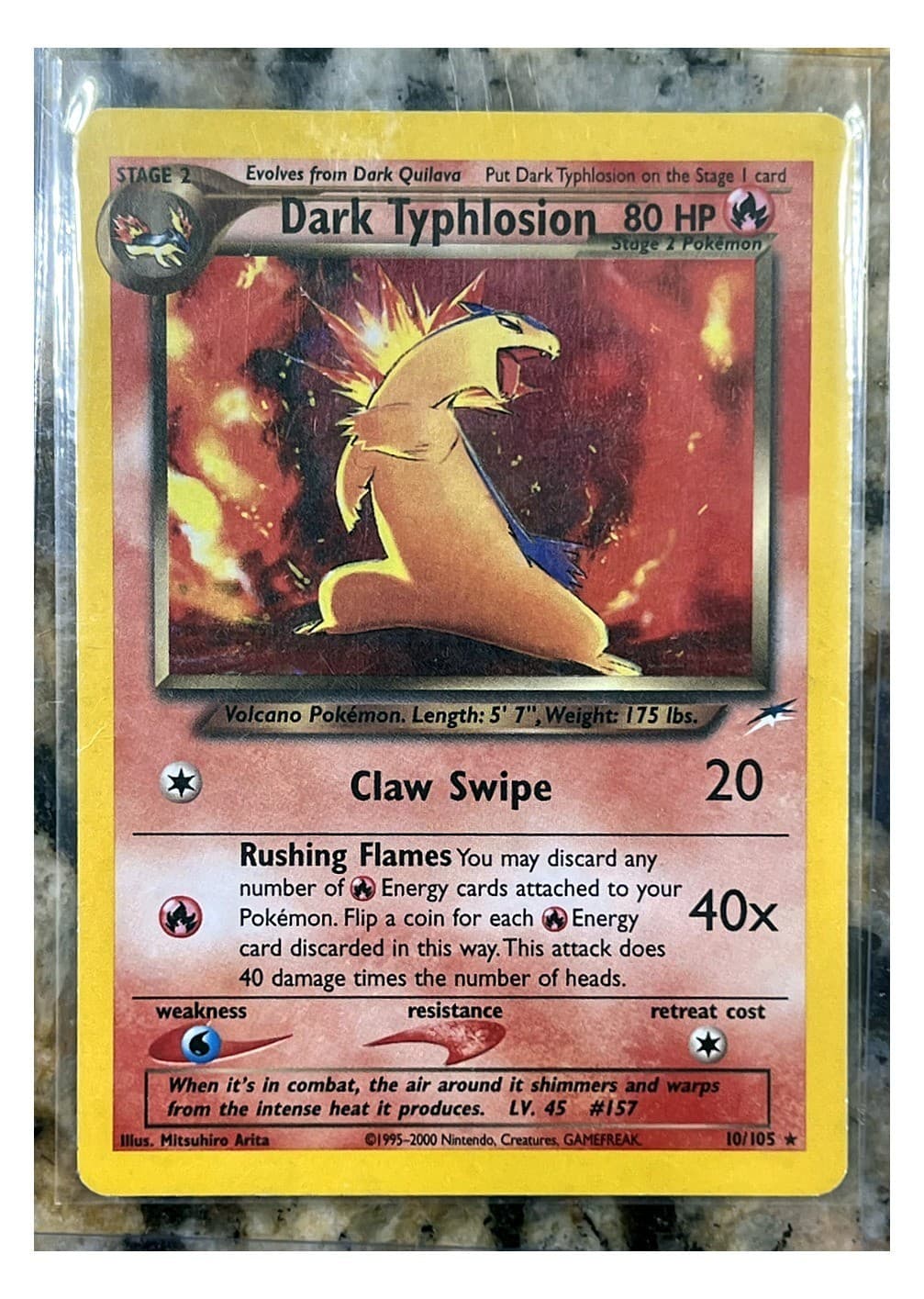 Dark Typhlosion 10/105 Holo Rare Neo Destiny WOTC Vintage Pokemon Card
