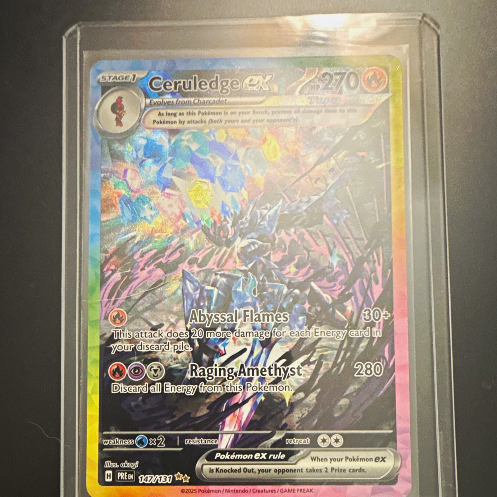 The Pokémon Company Ceruledge ex 147/131 Prismatic Evolutions SIR Holo English