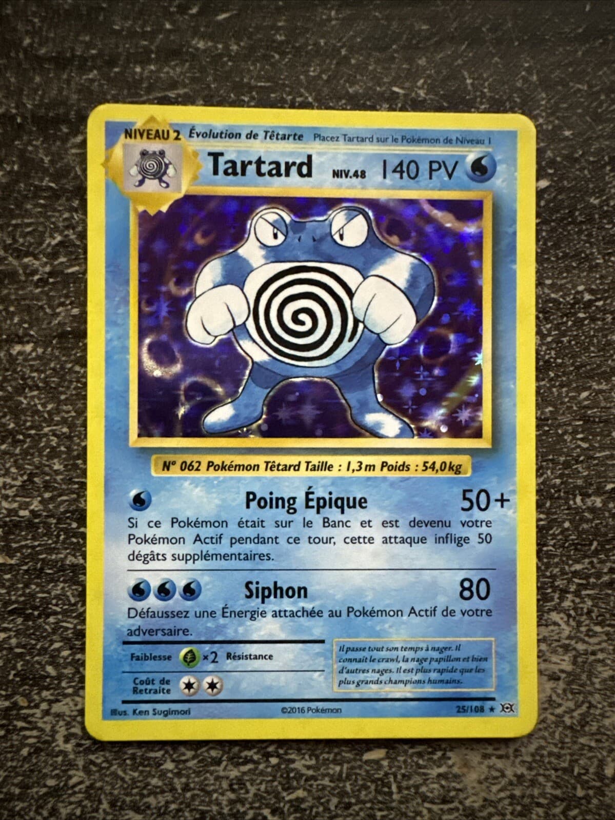 TARTARD HOLO - POKÉMON 25/108 XY 12 ÉVOLUTIONS NM FR