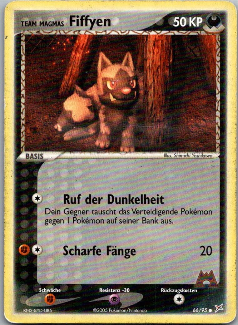 Pokémon Fiffyen 66/95 EX Team Magma vs Team Aqua 2005 Deutsch
