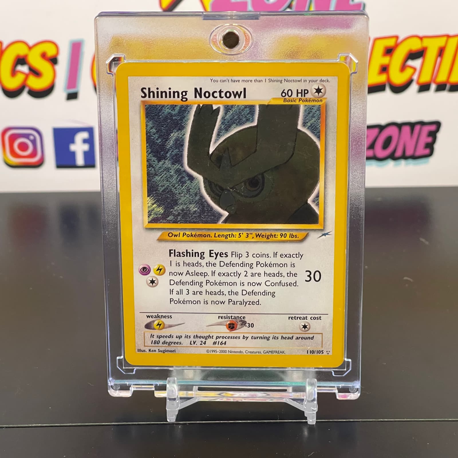 Shining Noctowl 110/105 Pokemon Neo Destiny Unlimited (LP) - Holo