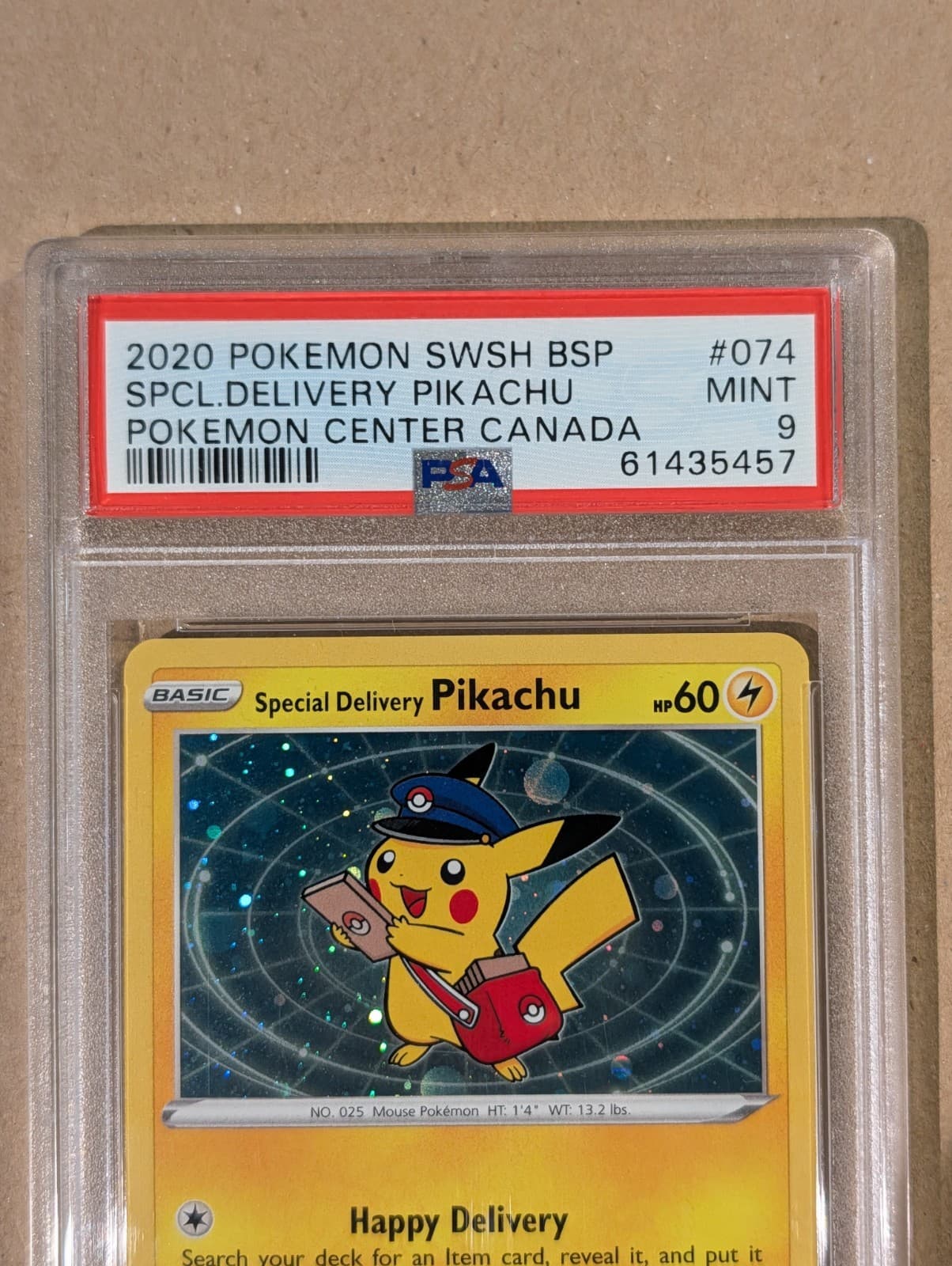 Special Delivery Pikachu SWSH074 SWSH: Sword & Shield Promo Cards Holo PSA 9