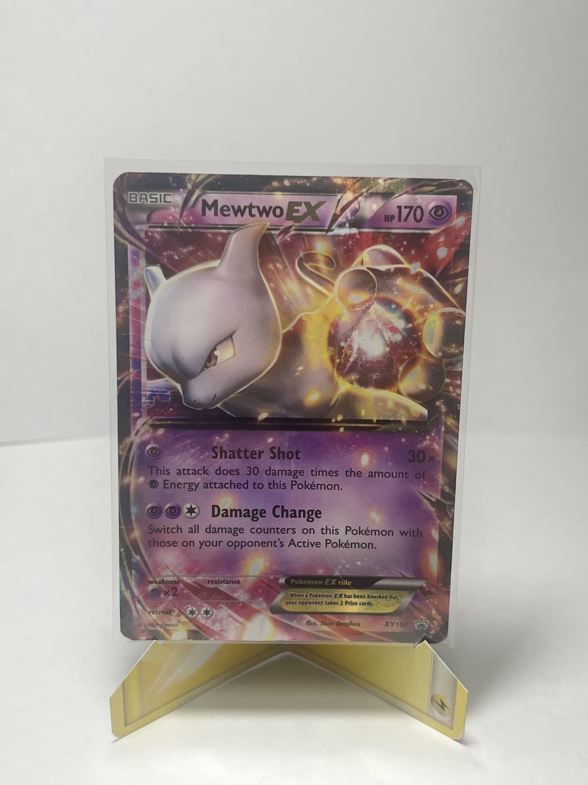 Pokémon TCG Mewtwo EX XY Black Star Promos XY107 Holo Promo