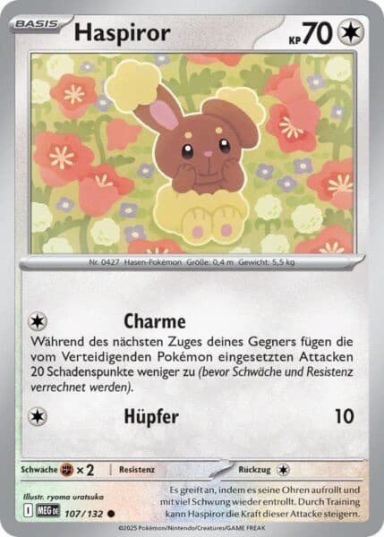 Haspiror 107/132 Mega-Entwicklung Pokemon Karte Deutsch