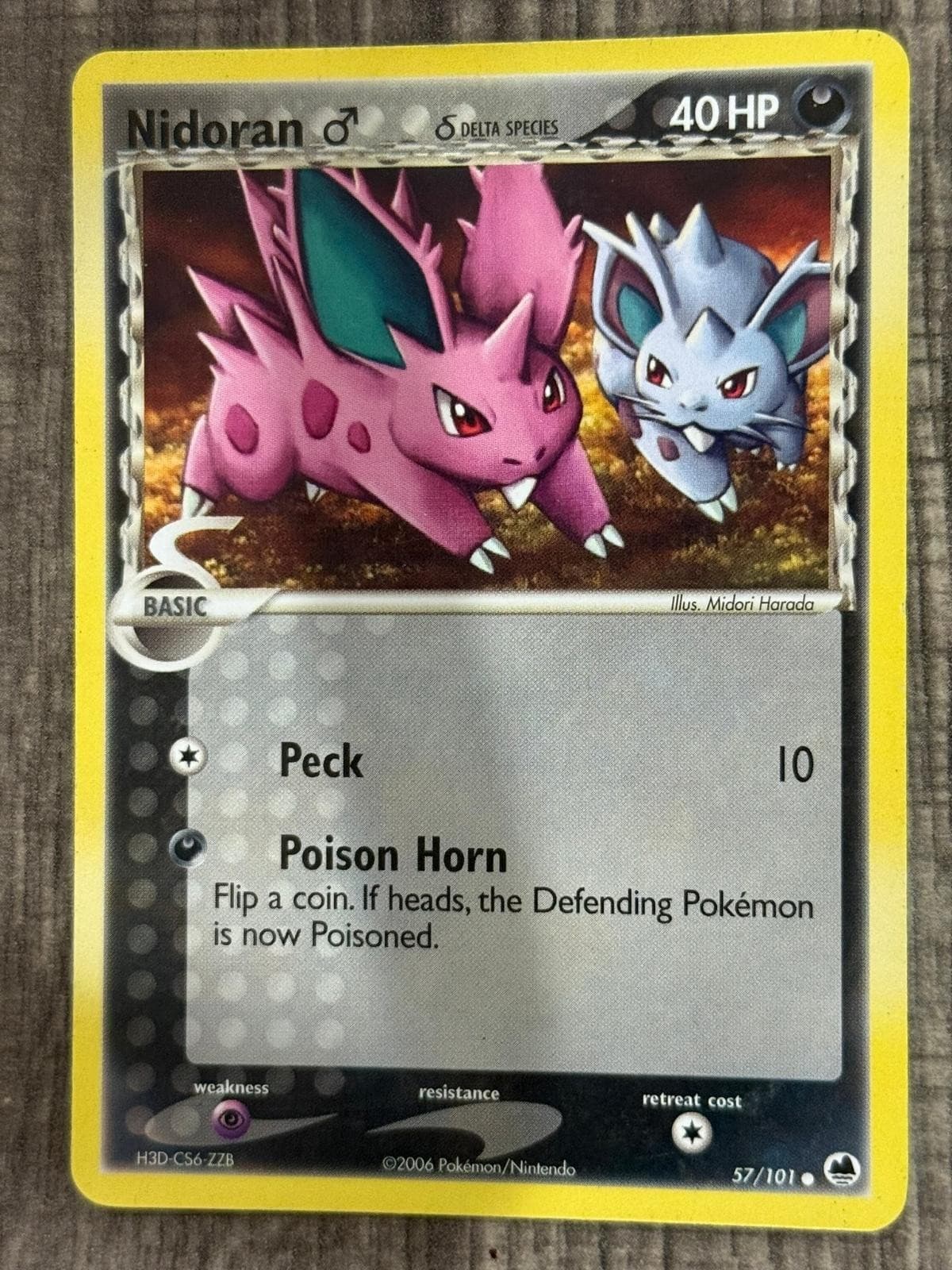Nidoran M 57/101 Common Dragon Frontiers Pokemon LP