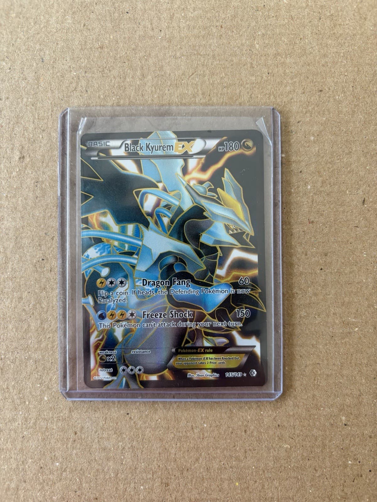 Pokemon Black Kyurem EX Full Art 145/149 Boundaries Crossed Ultra Rare NM/Mint
