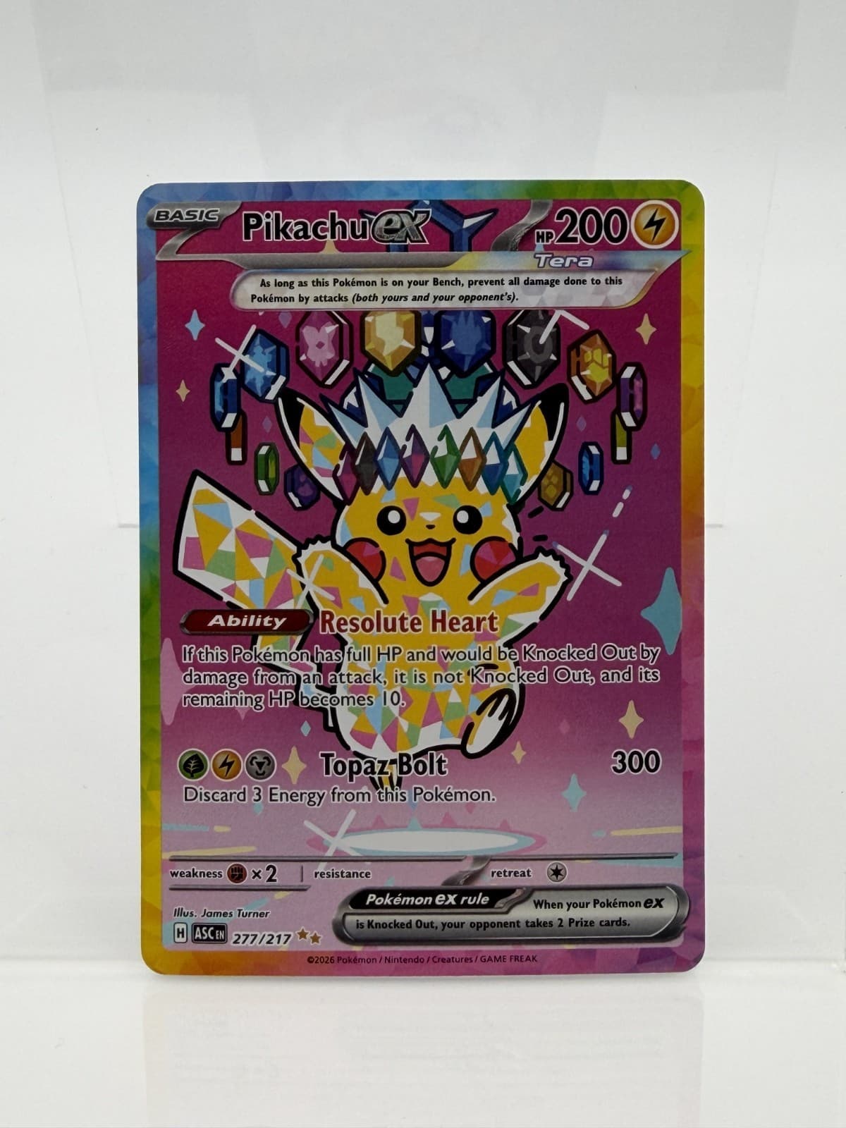 Pokemon Pikachu ex 277/217 ME: Ascended Heroes SIR Near Mint