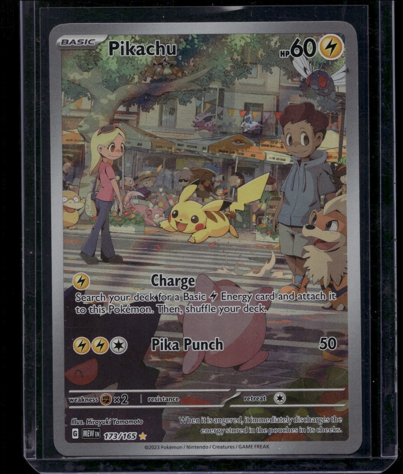 Pokemon TCG Pikachu 173/165 Scarlet & Violet 151 Illustration Rare NM
