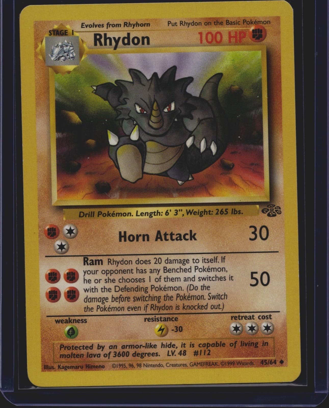 Pokémon TCG Jungle Rhydon 45/64 LP