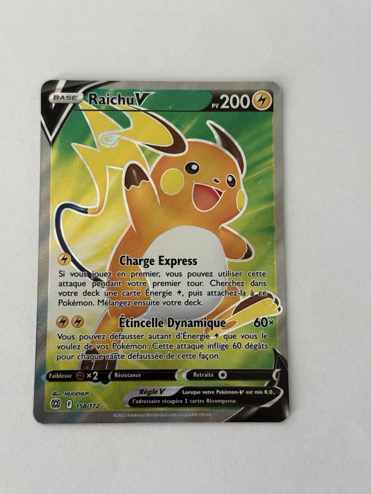 Carte Pokémon Raichu V 158/172 EB9 Stars Etincelantes FR