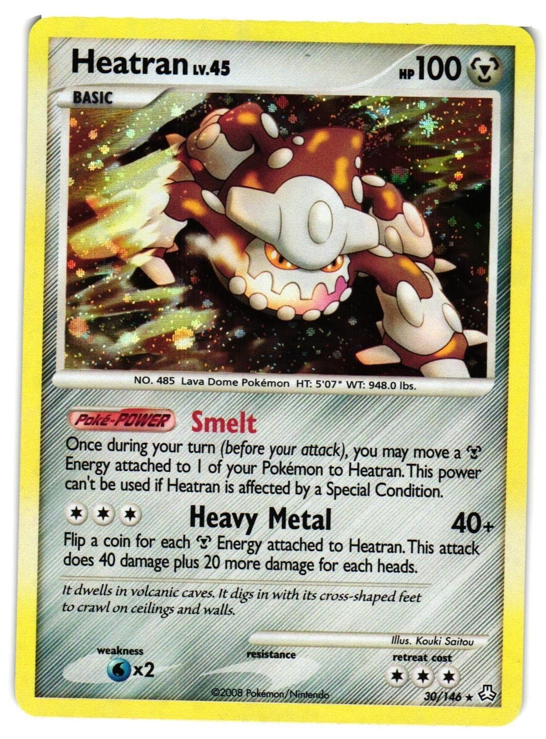 Pokemon TCG Heatran 30/146 Legends Awakened Holo VLP