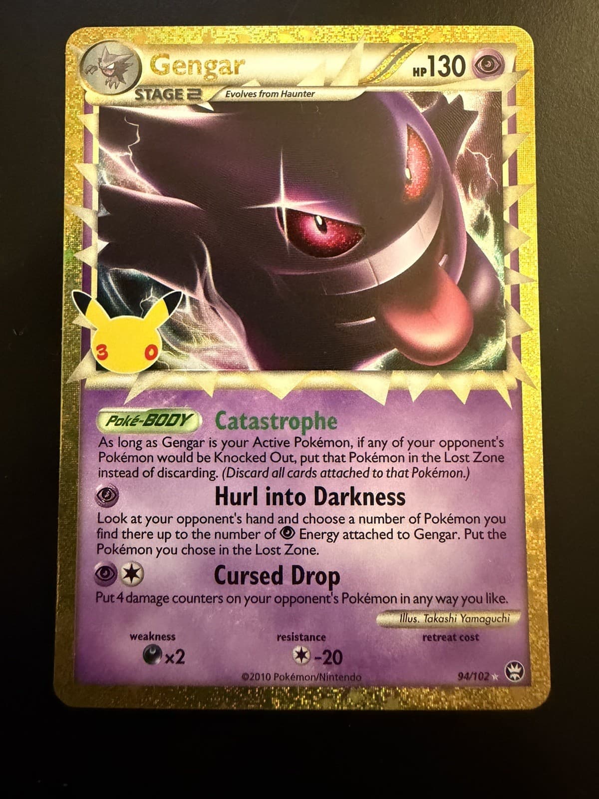 Pokémon TCG Gengar #94/102, 30th Anniversary Celebration, Classic Collection, NM