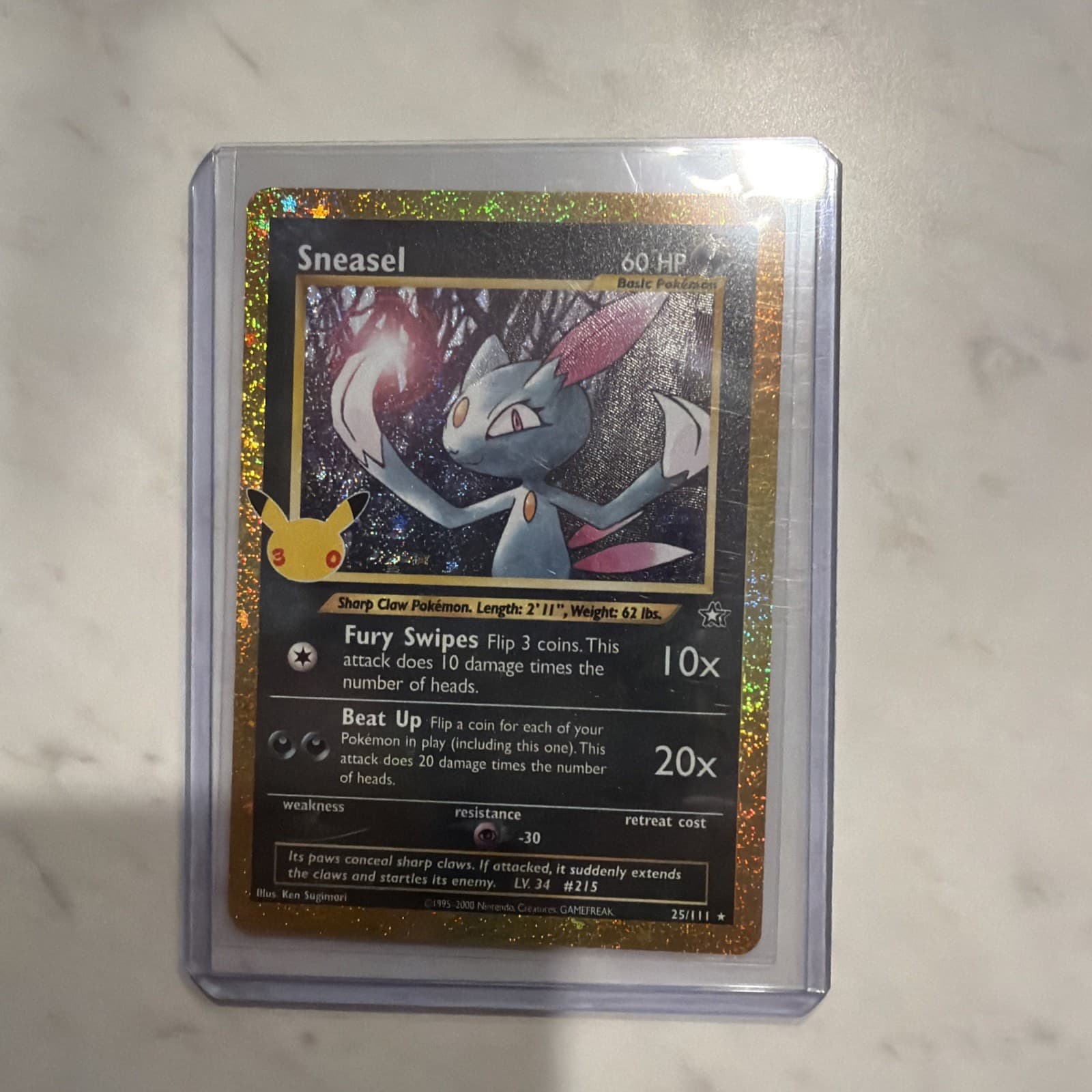 Holofoil Sneasel - 25/111 - NM - ME: 30th Celebration Classic Collection