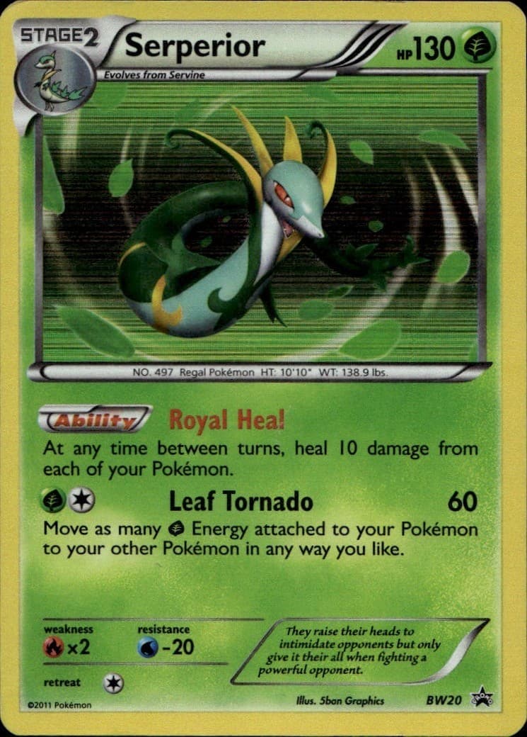 Serperior BW20 Holo Promo Black And White Promo Pokemon Lightly Played