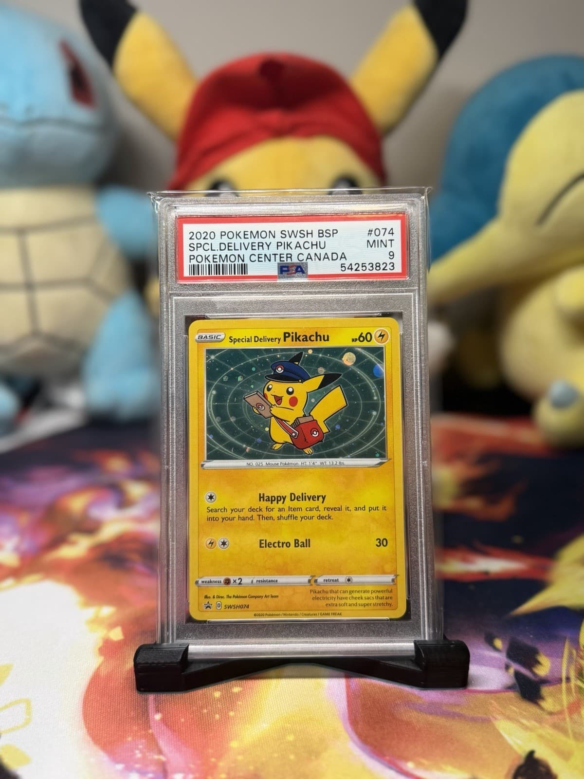 Special Delivery Pikachu Pokemon SWSH074 Black Star Promo PSA 9