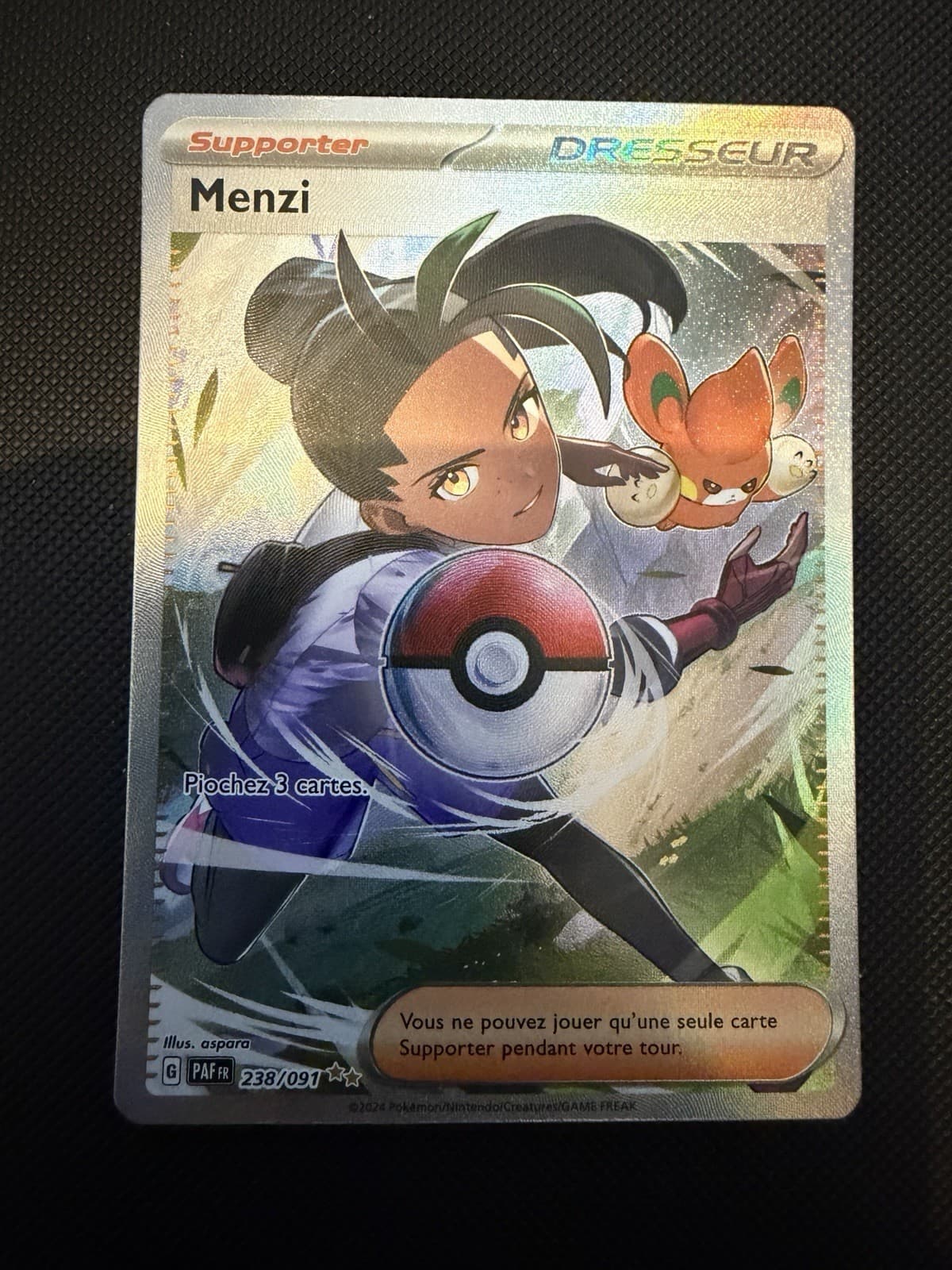 MENZI FULL ART - POKÉMON 238/091 EV4.5 PAF DESTINÉES DE PALDEA NEUF FR