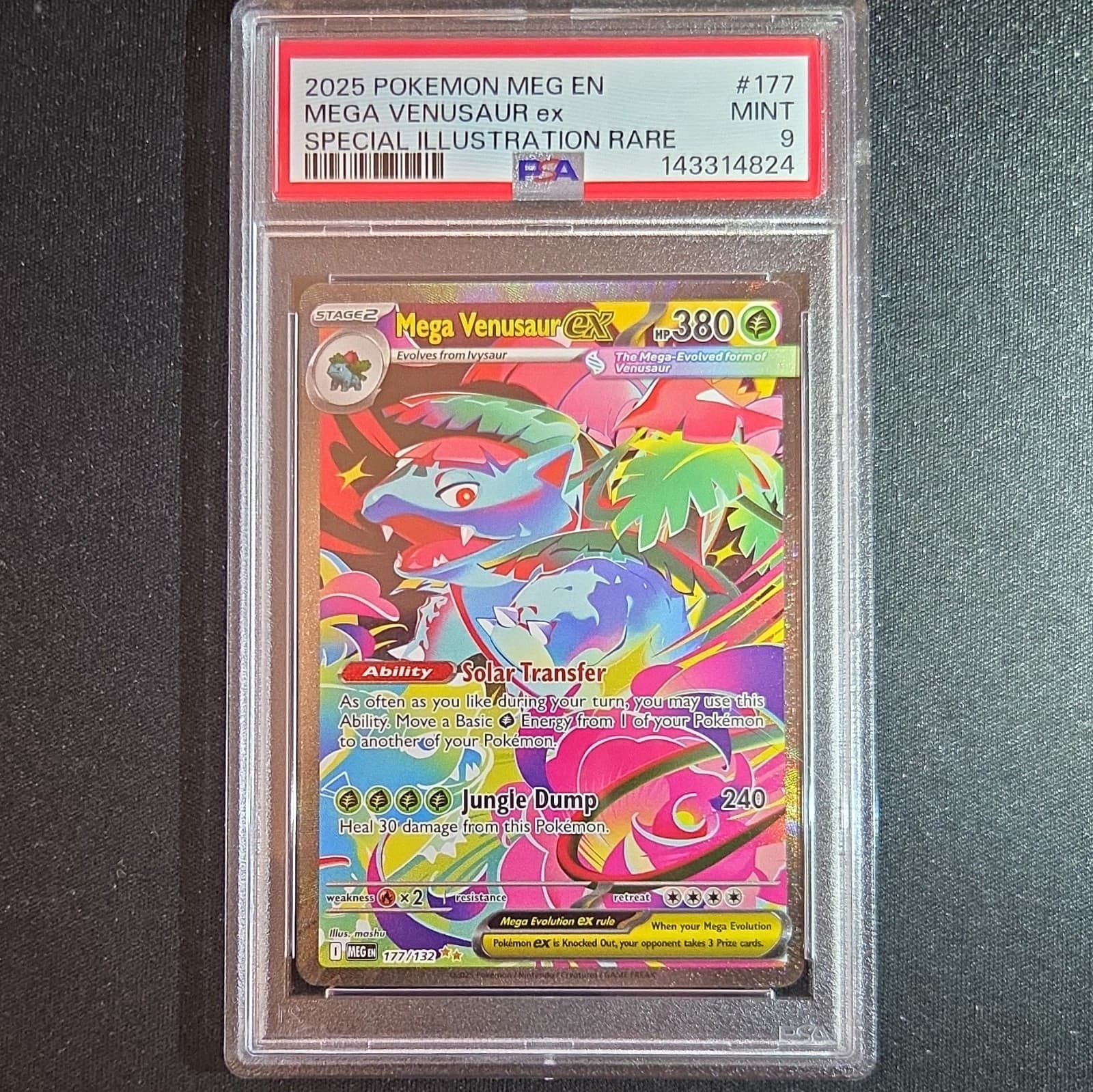 PSA 9 Mega Venusaur ex 177/132 Me01: Mega Evolution SIR Holo EN