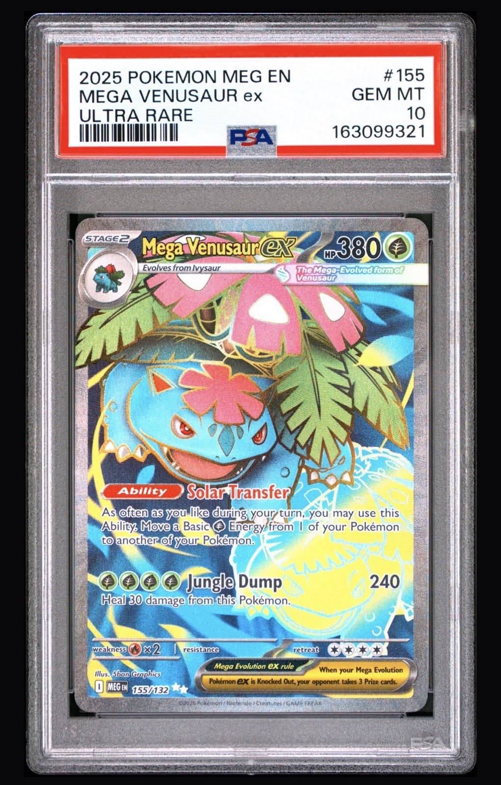 Mega Venusaur EX *PSA 10* Ultra Rare *Mega Evolution* #155 * Pokemon