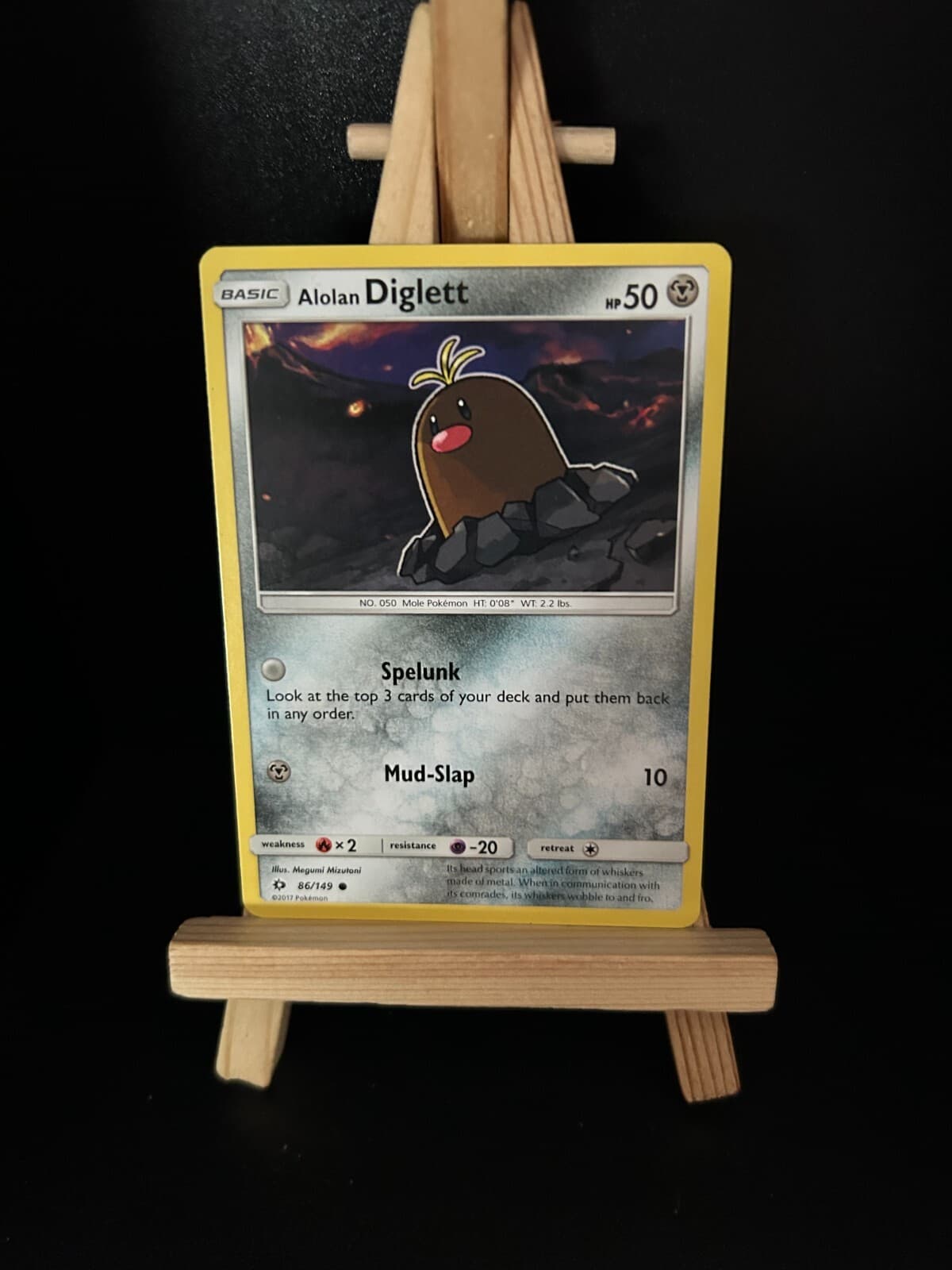 Alolan Diglett 86/149 Pokemon Karte TCG aus Sonne und Mond EN (Alola Digda)