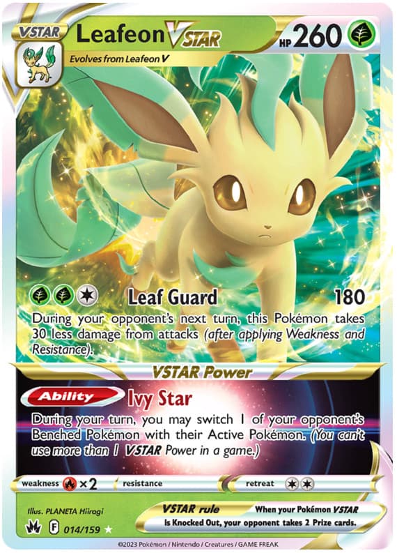 LEAFEON VSTAR 014/159 CROWN ZENITH POKEMON (ULTRA RARE, NM)