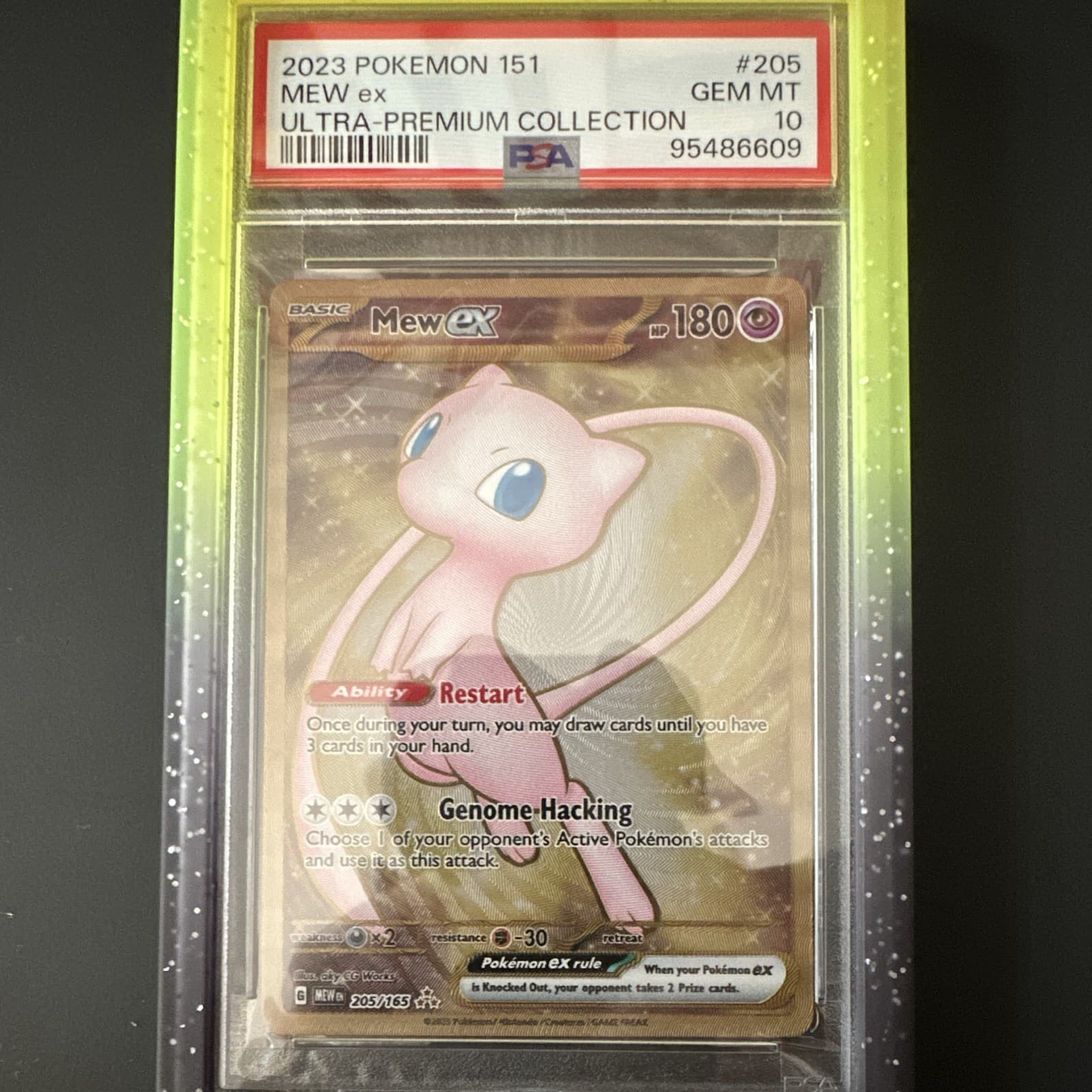 Mew ex 205/165 Holo PSA 10, 2023 SV Scarlet & Violet 151 Promo