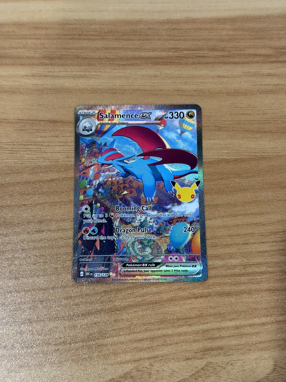 Salamence EX Special Illustration Rare SIR 156/128 Pokemon TCG 30th Celebration