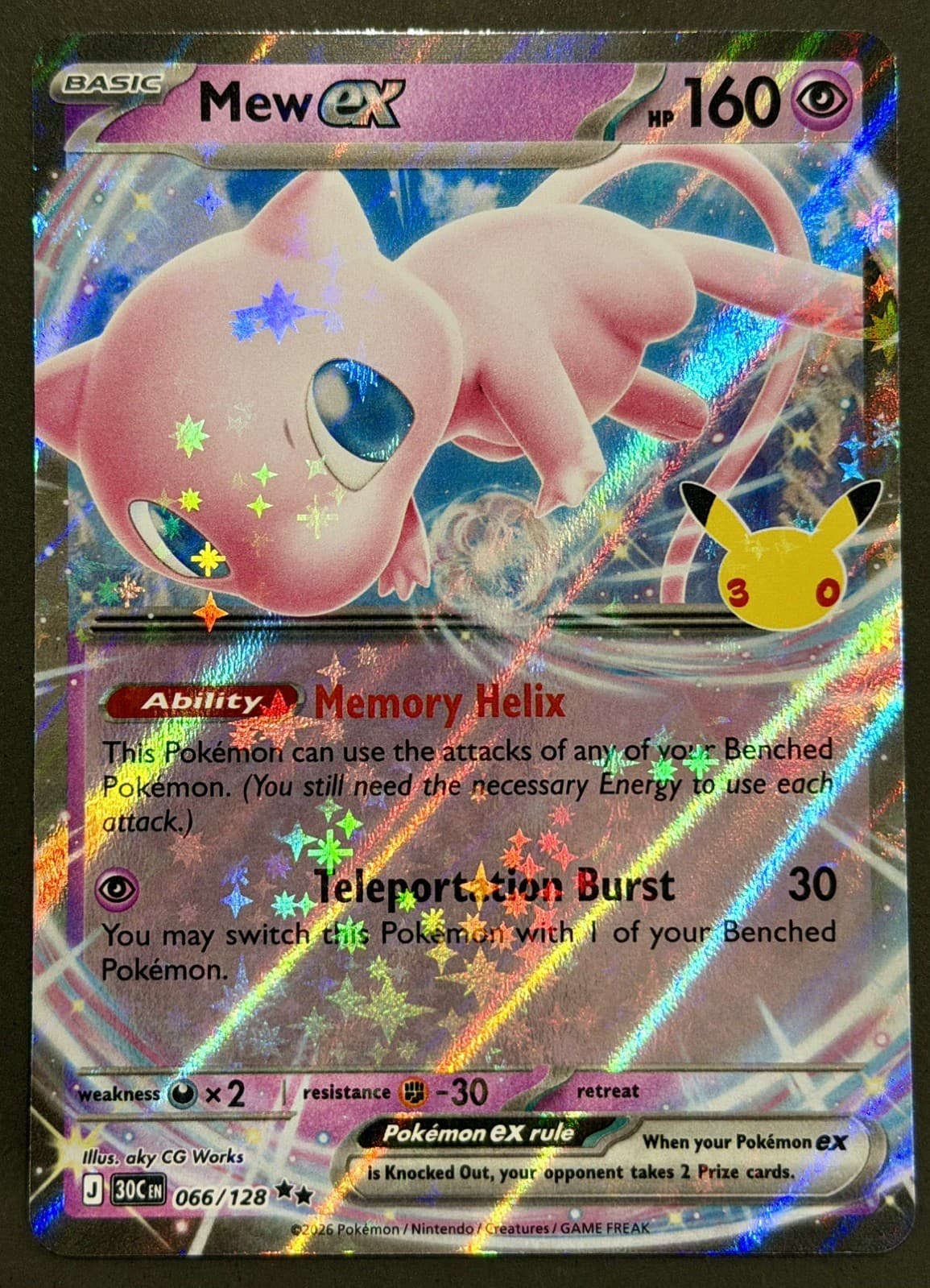 Pokémon: 30th Celebration Mew EX 66/128 - Near Mint