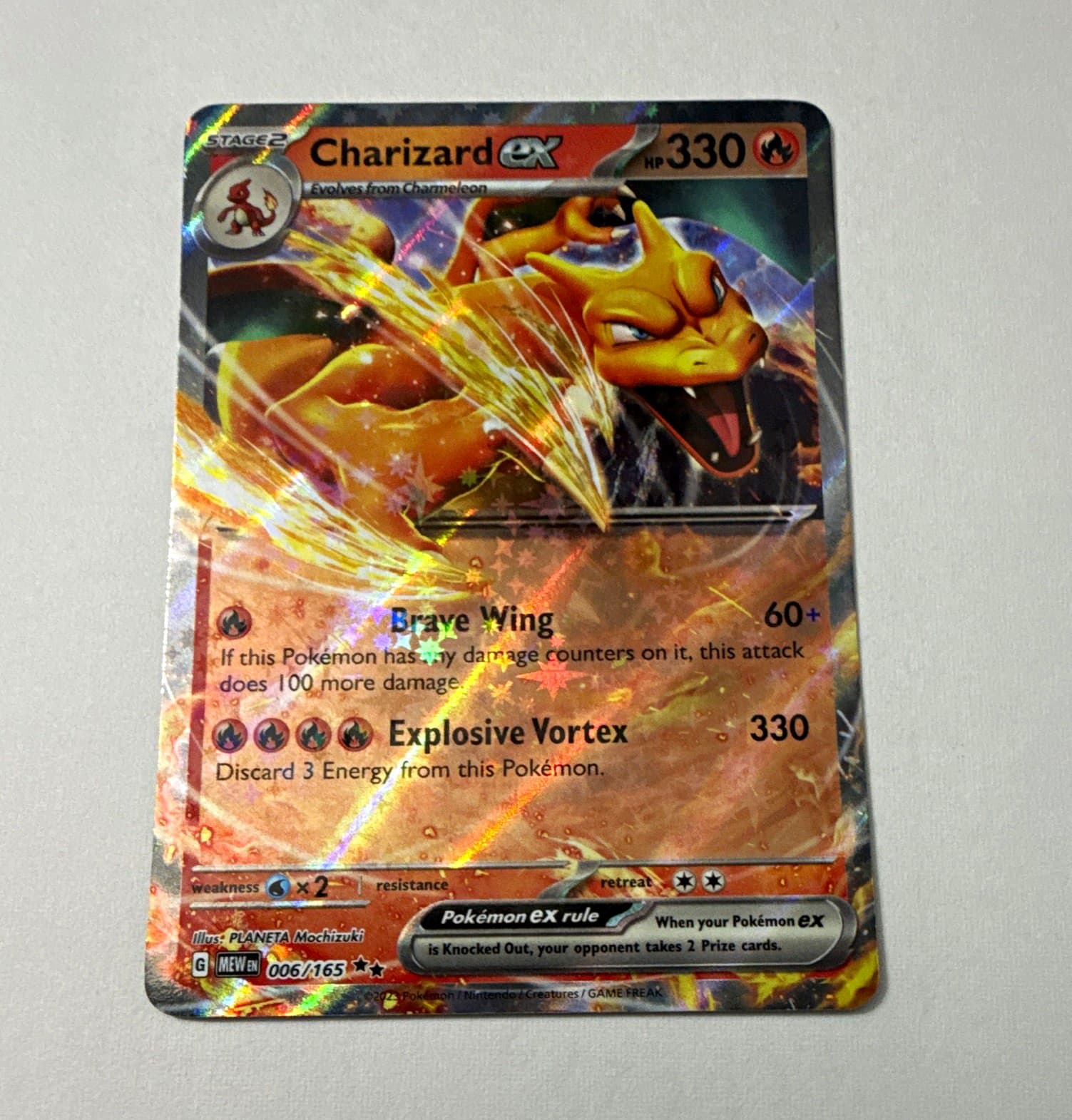 Charizard ex 006/165 Sv: Scarlet & Violet 151 Double Rare Holo Eng 330 HP