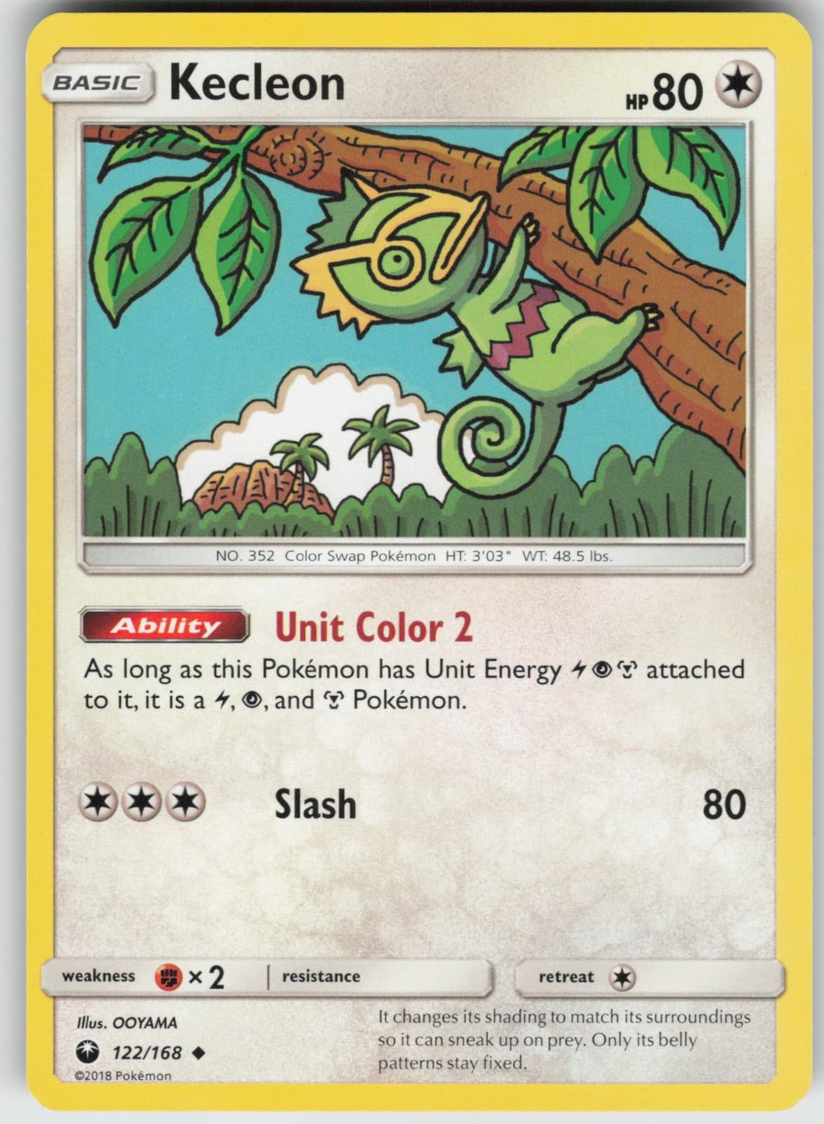 Kecleon 122/168 SM - Celestial Storm Pokemon Lightly Played LP