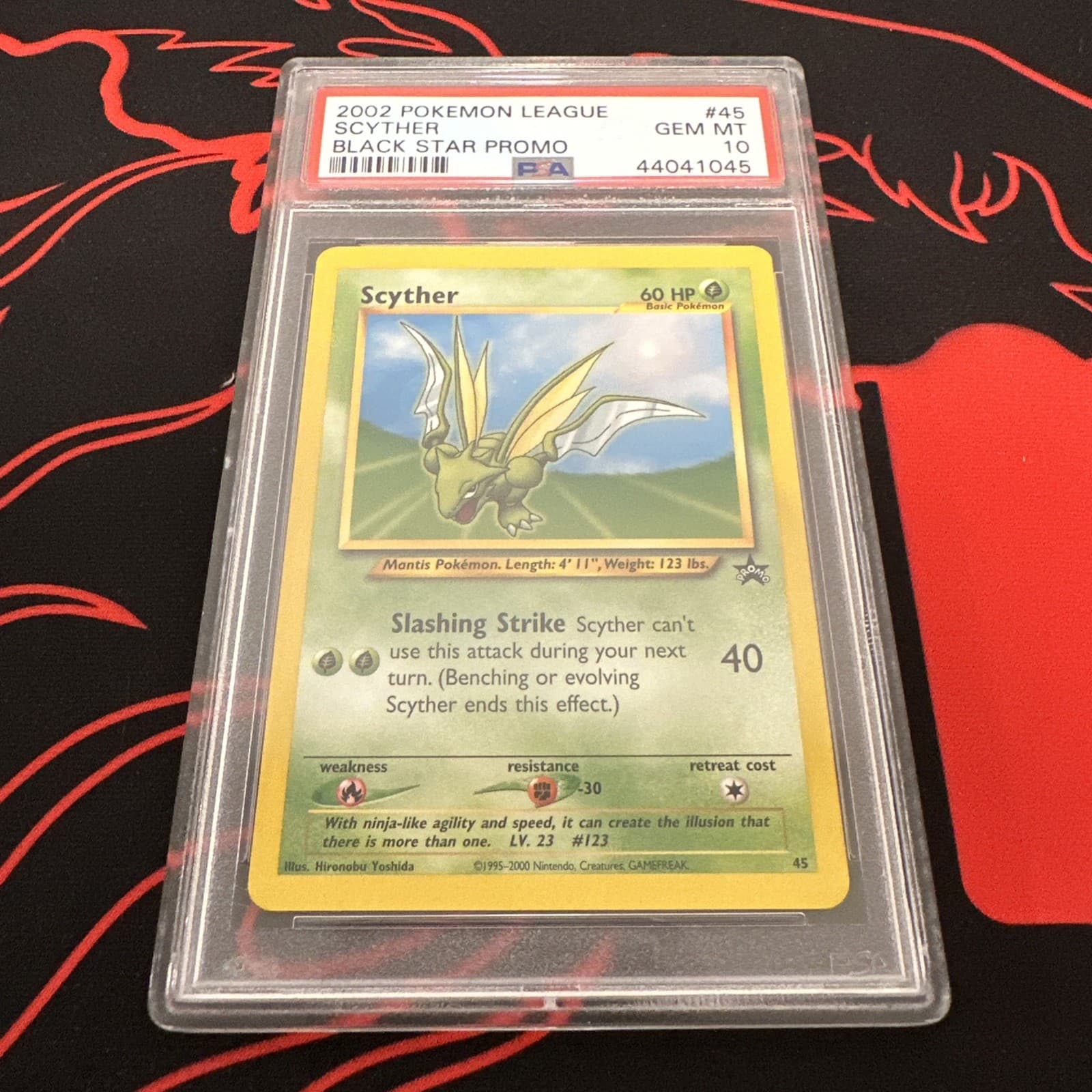 Scyther #45 WOTC Black Star Promo 2002 Pokemon League PSA 10 GEM MINT