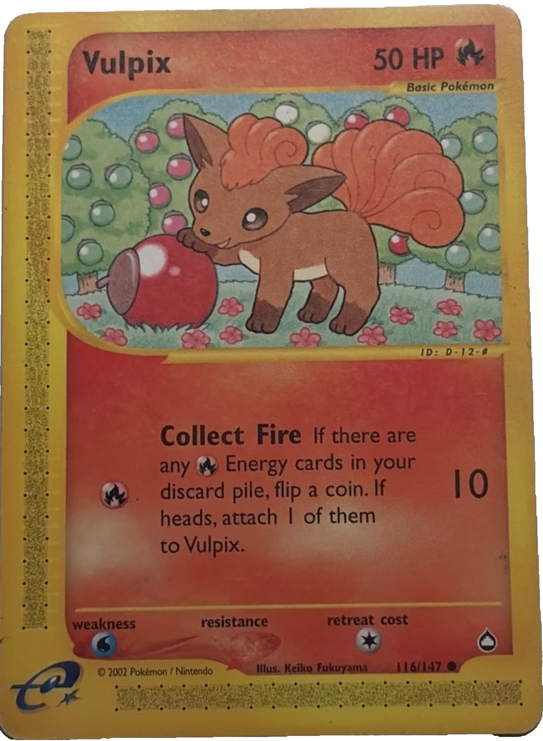 Vulpix 116/147 Aquapolis Common Pokemon TCG