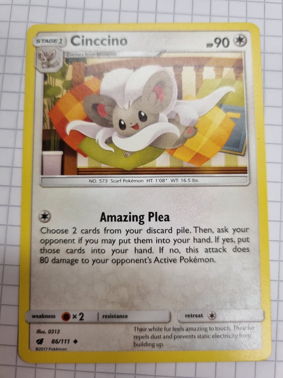 Pokémonkarte Chillabell 86/111 Aufziehen der Sturmröte Original