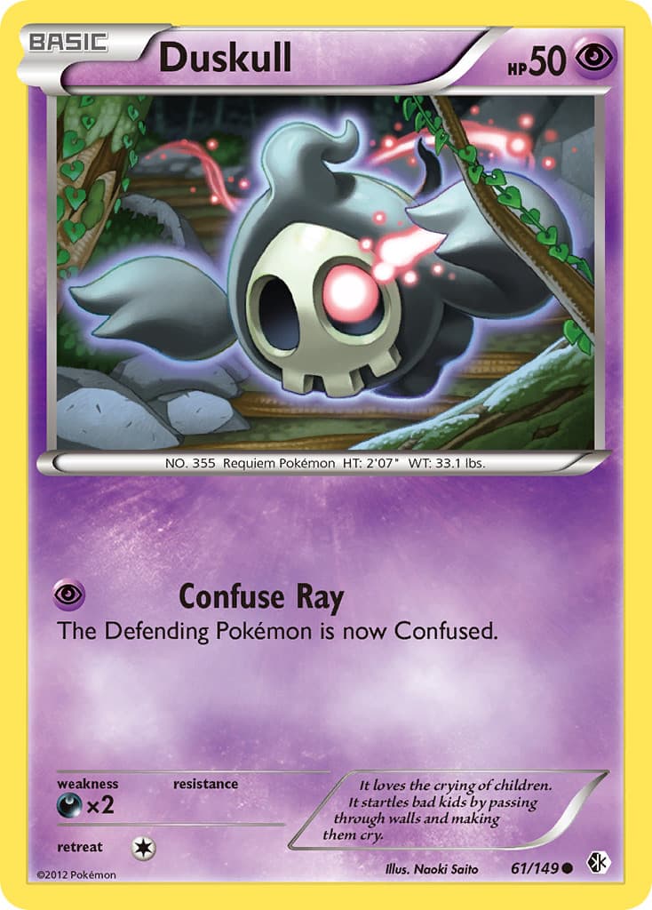 Duskull 61/149 Common Boundaries Crossed Pokemon Lightly Played