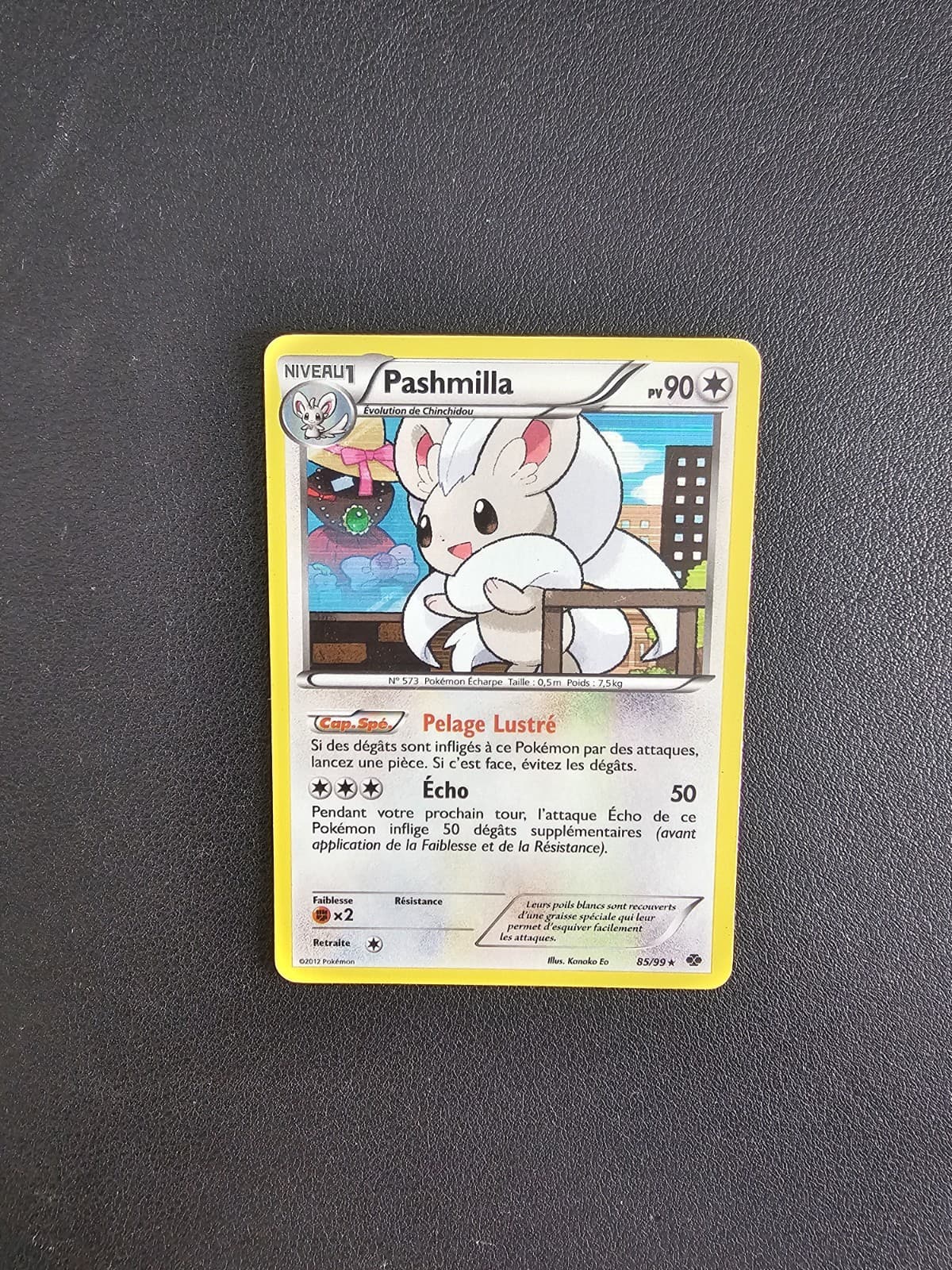 Carte Pokemon Pashmilla 85/99 Holo Noir Et Blanc Destinées Futures FR