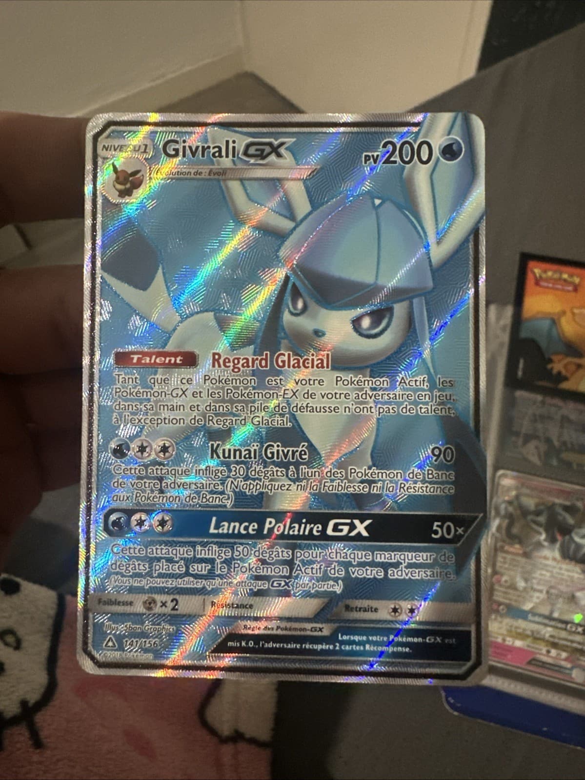 Carte Pokémon : Givrali GX 141/156 Ultra Prisme Française