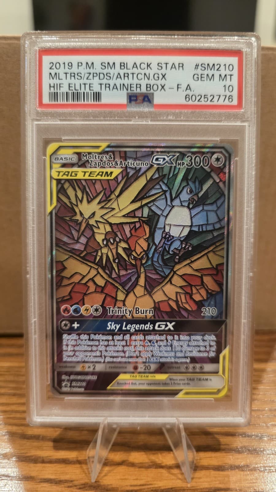 Pokemon PSA 10 Moltres & Zapdos & Articuno GX SM210 SM Black Star Promo Holo