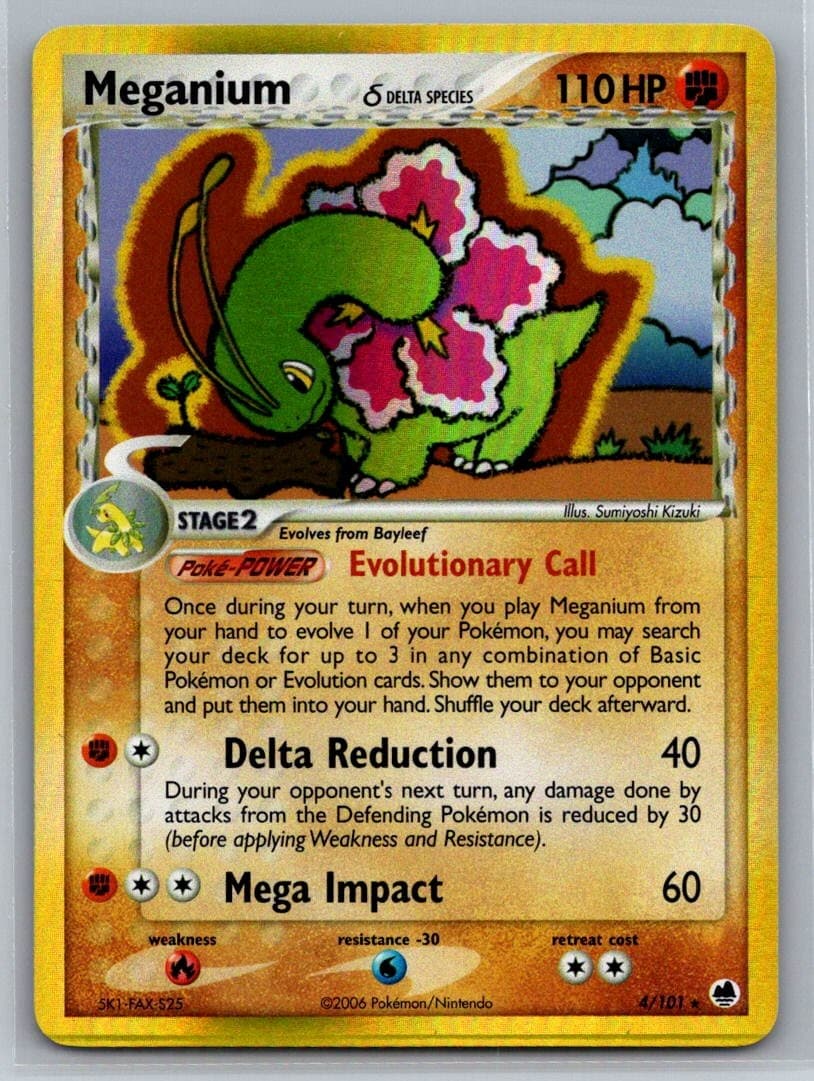 Meganium 4/101 NM Holo Dragon Frontiers Pokemon