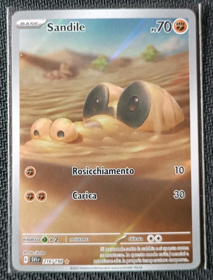 SANDILE ART RARE SCARLATTO E VIOLETTO 216/198 - MINT/NEAR MINT- CARTE POKÉMON