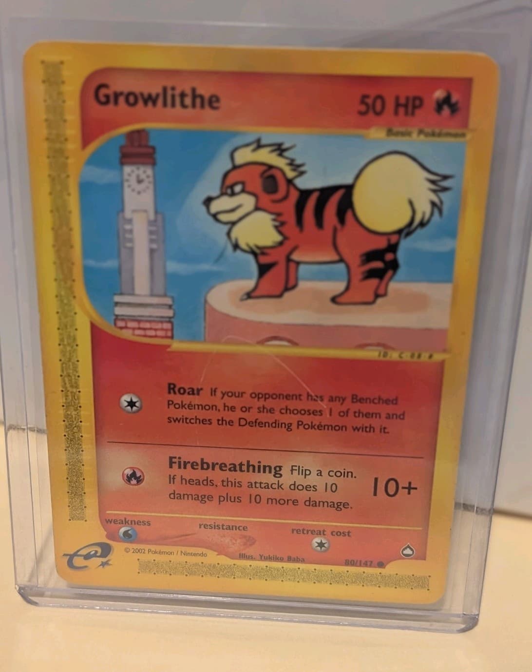 Growlithe Pokemon TCG Aquapolis 080/147 Non-holo Common English - HP