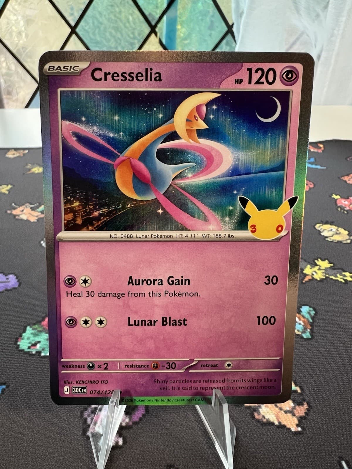 Cresselia #74 Holo 30th Celebration 2026 Pokemon TCG Card 074/128 NM Free Ship