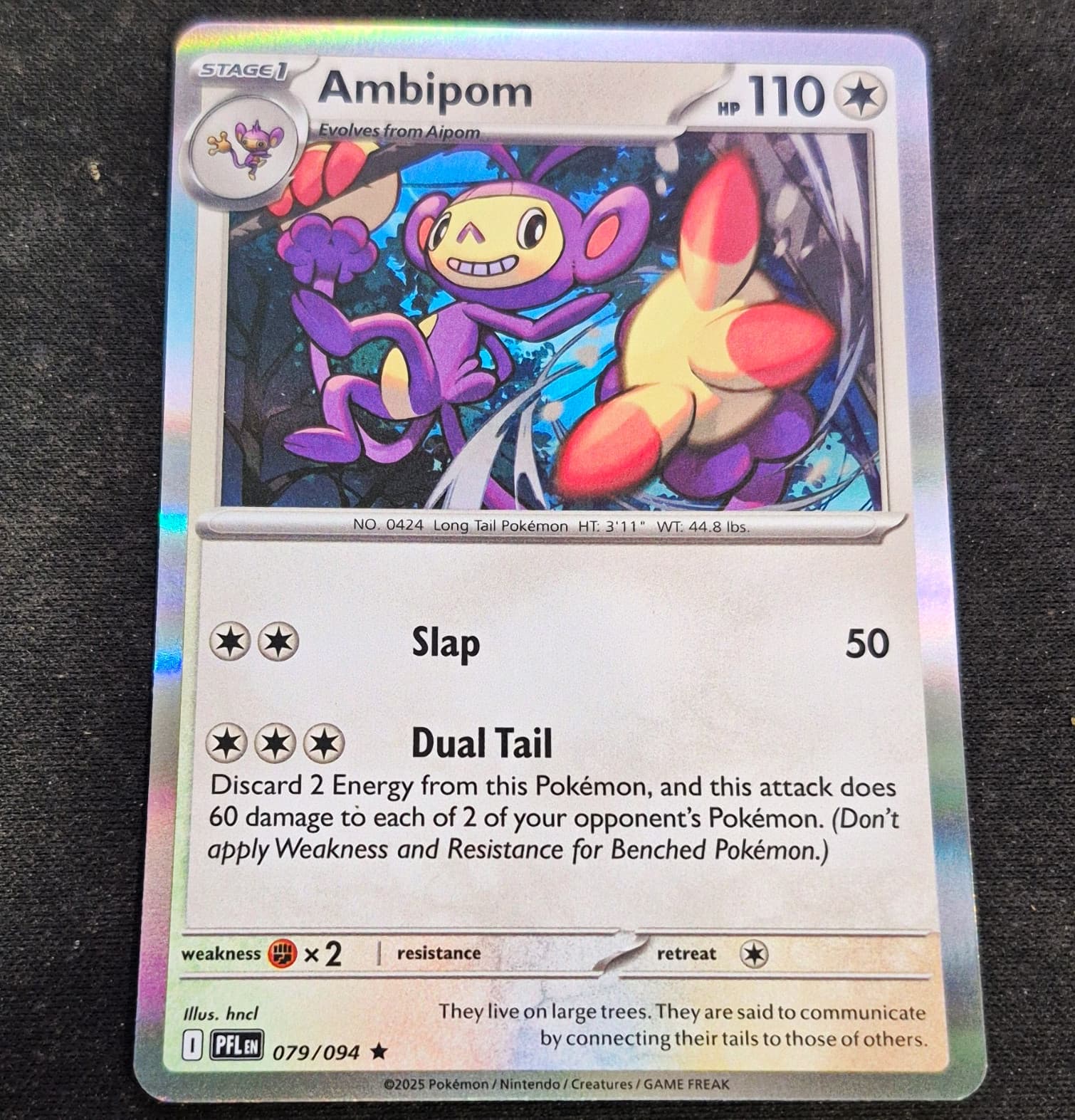 Ambipom 079/094 Holo Rare Stage 1 HP 110 Phantasmal Flames EN Pokemon TCG