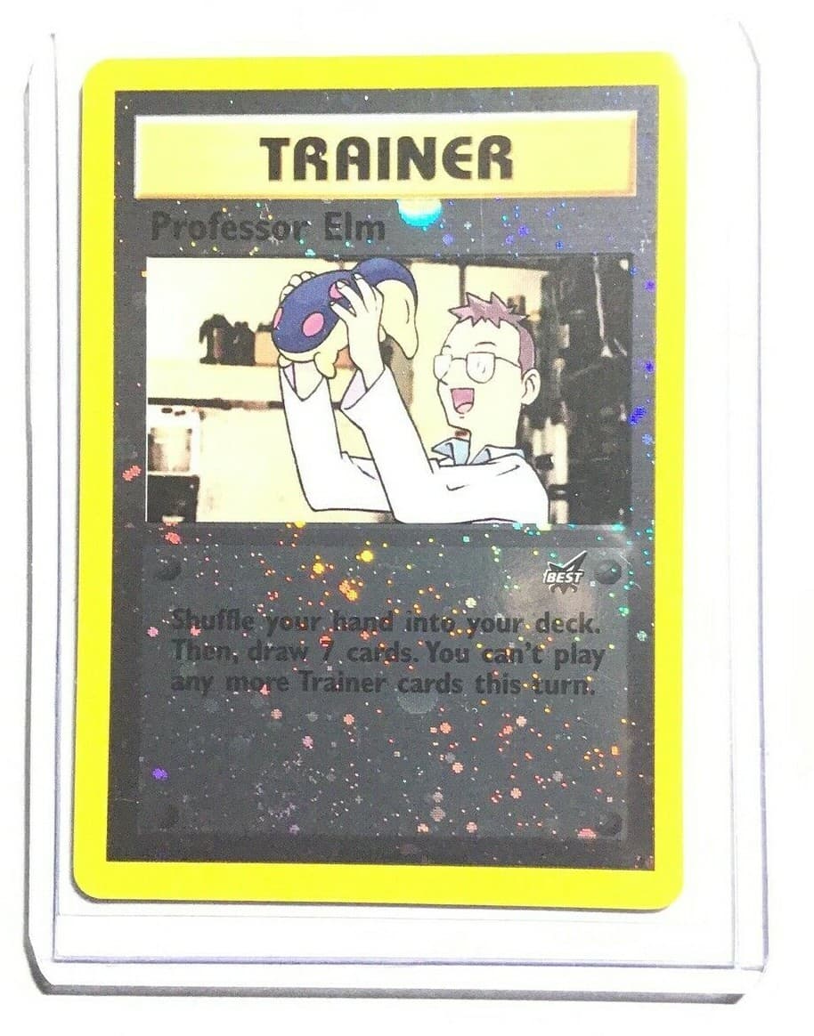 PROFESSOR ELM - REVERSE HOLO #3 Promo Pokemon Card WOTC NM BEST OF GAME