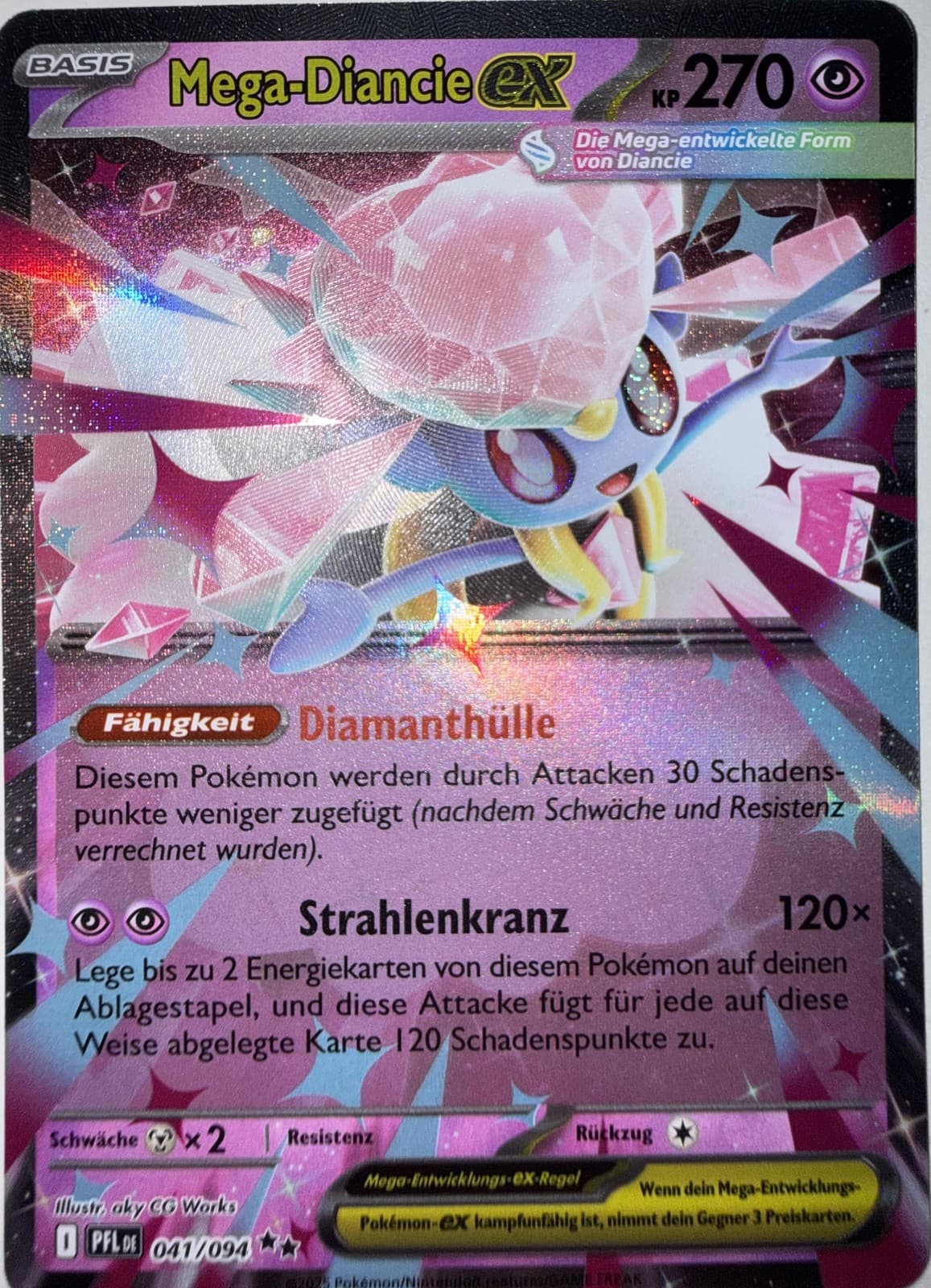 Pokemon - Mega Diancie ex - Fatale Flammen - 041/094 - NM - Deutsch
