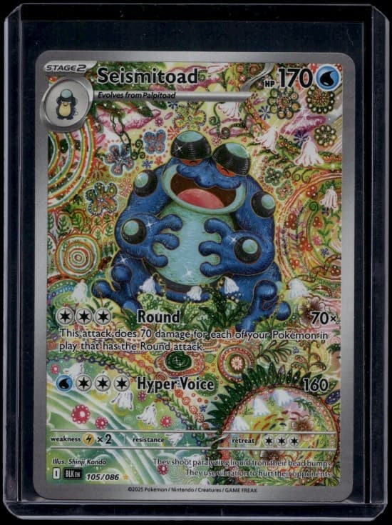 Pokemon TCG Seismitoad 105/086 Black Bolt Illustration Rare NM