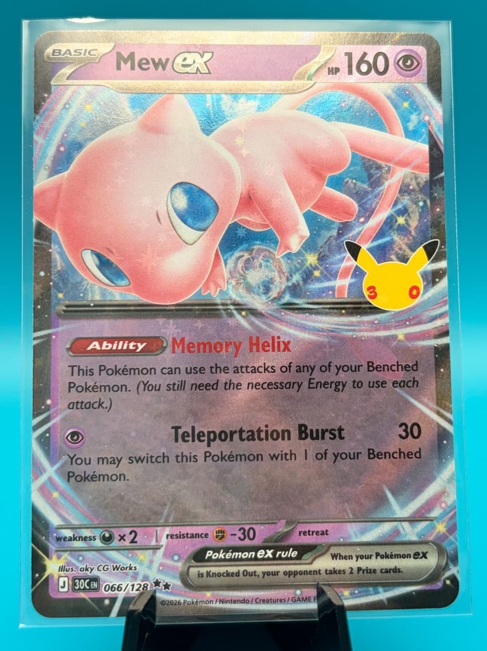 Pokemon TCG Mew ex 66/128 30th Anniversary Holo