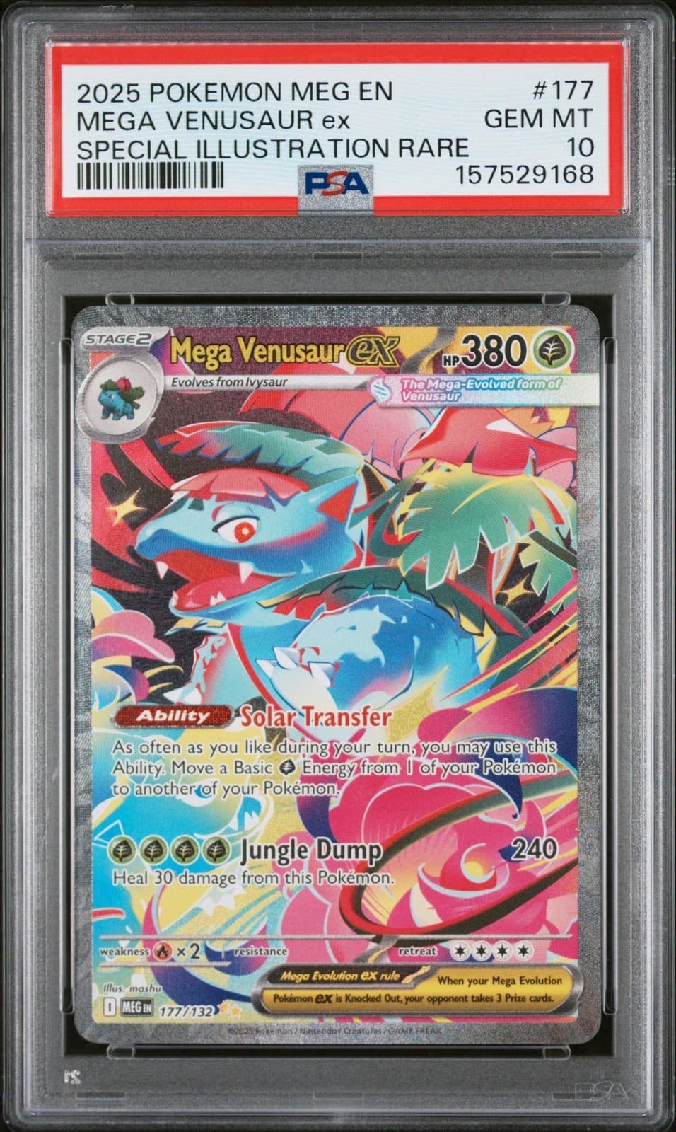 2025 POKEMON MEG EN-MEGA EVOLUTION #177 MEGA VENUSAUR EX PSA 10