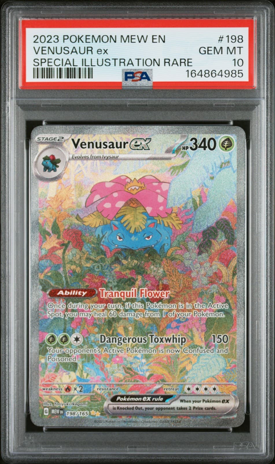 Venusaur ex 198/165 Pokemon 151 198 Special Illustration Rare GEM MINT PSA 10